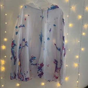 Tie dye zip up hoodie